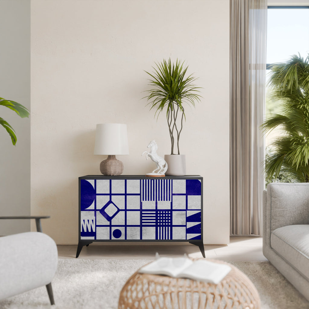 THE RIGHT PLACES Sideboard mit 2 Türen in Schwarz