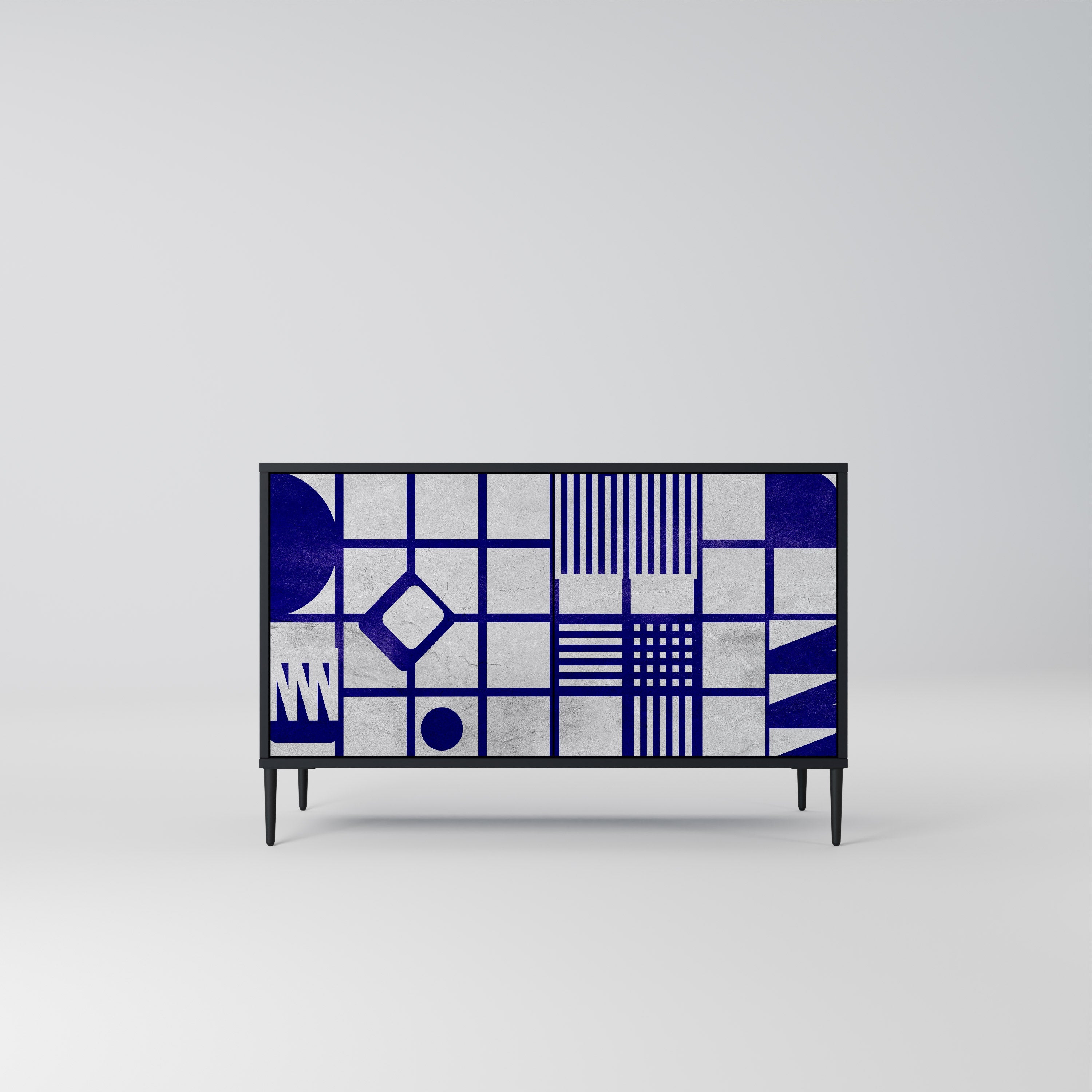 THE RIGHT PLACES Sideboard mit 2 Türen in Schwarz