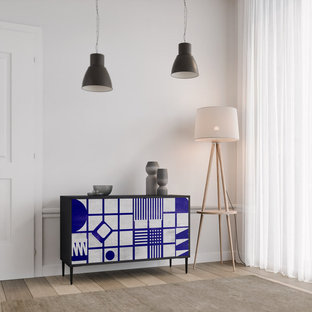 THE RIGHT PLACES Sideboard mit 2 Türen in Schwarz