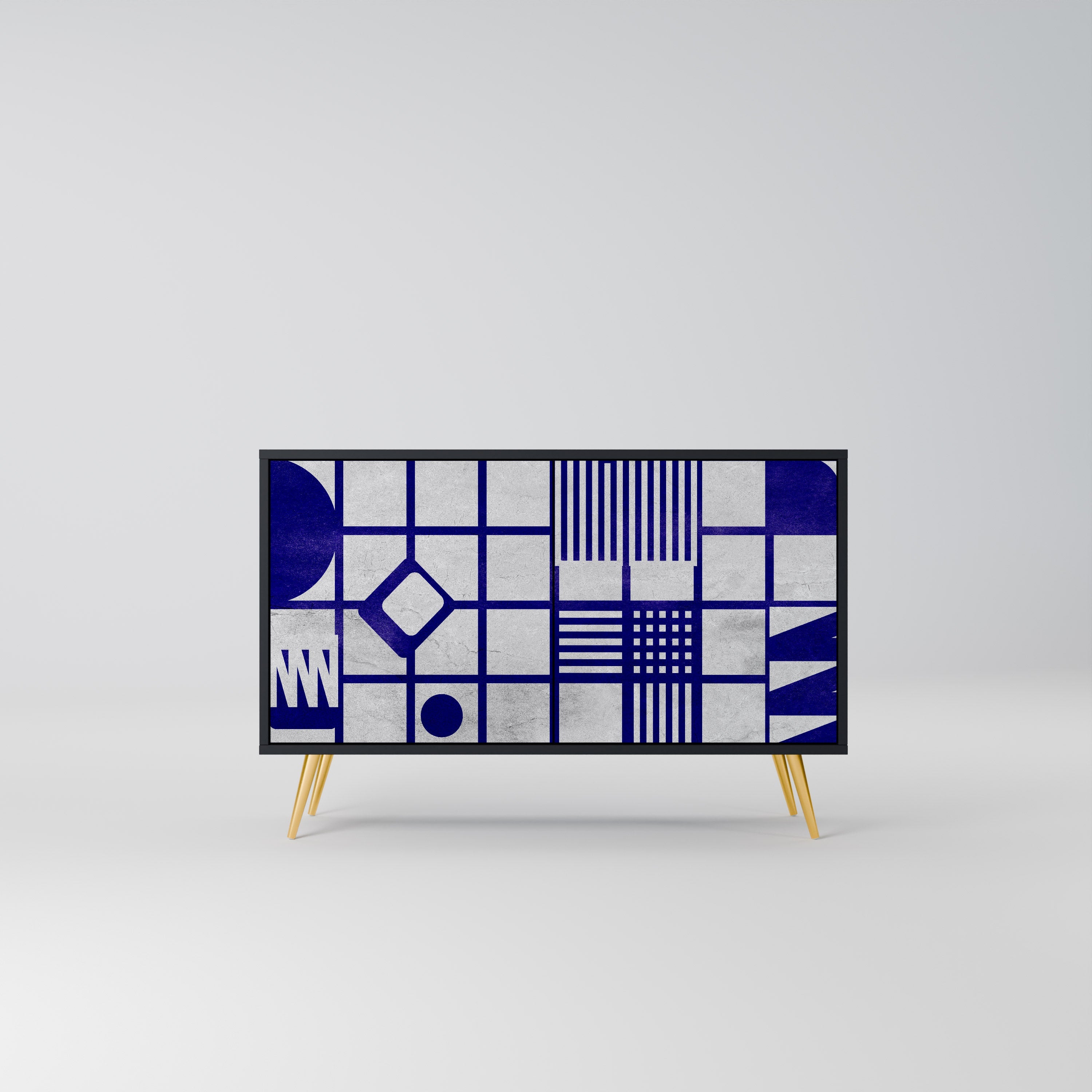 THE RIGHT PLACES Sideboard mit 2 Türen in Schwarz