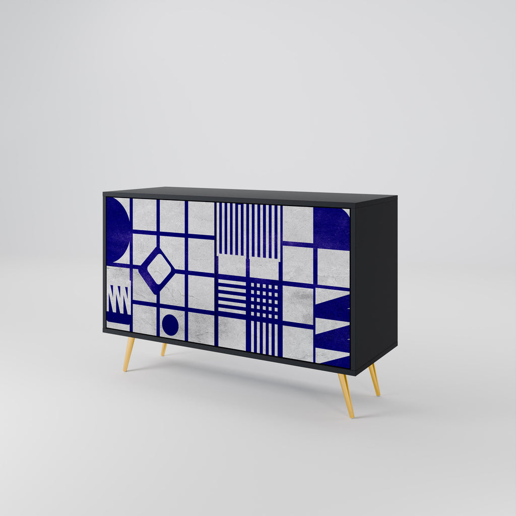 THE RIGHT PLACES Sideboard mit 2 Türen in Schwarz