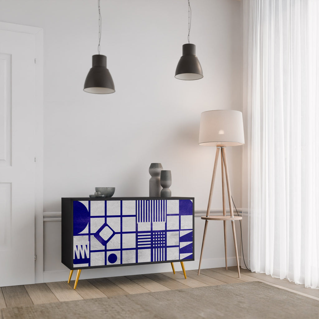 THE RIGHT PLACES Sideboard mit 2 Türen in Schwarz