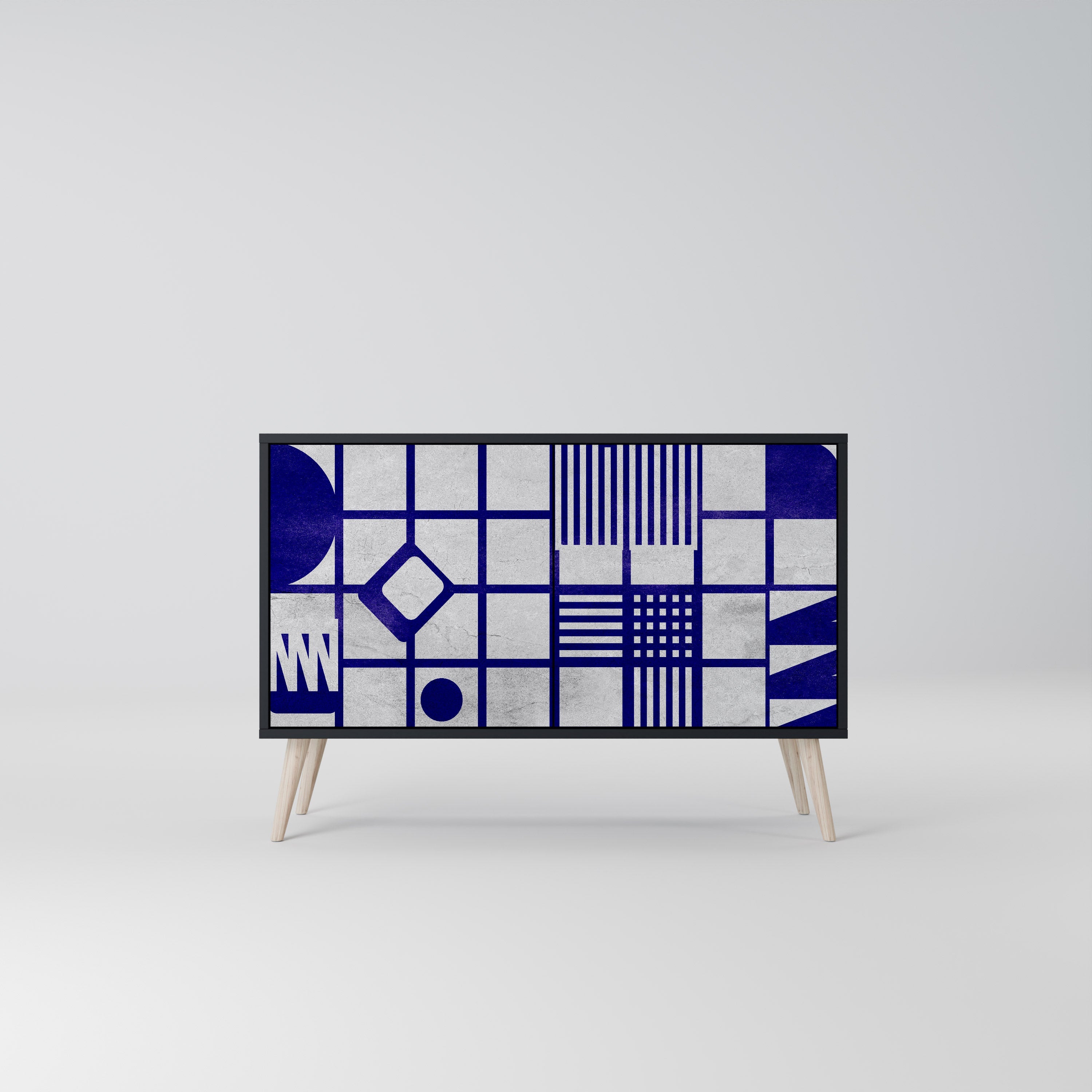 THE RIGHT PLACES Sideboard mit 2 Türen in Schwarz