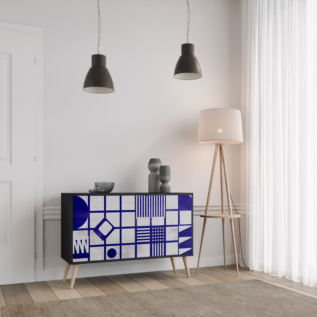 THE RIGHT PLACES Sideboard mit 2 Türen in Schwarz