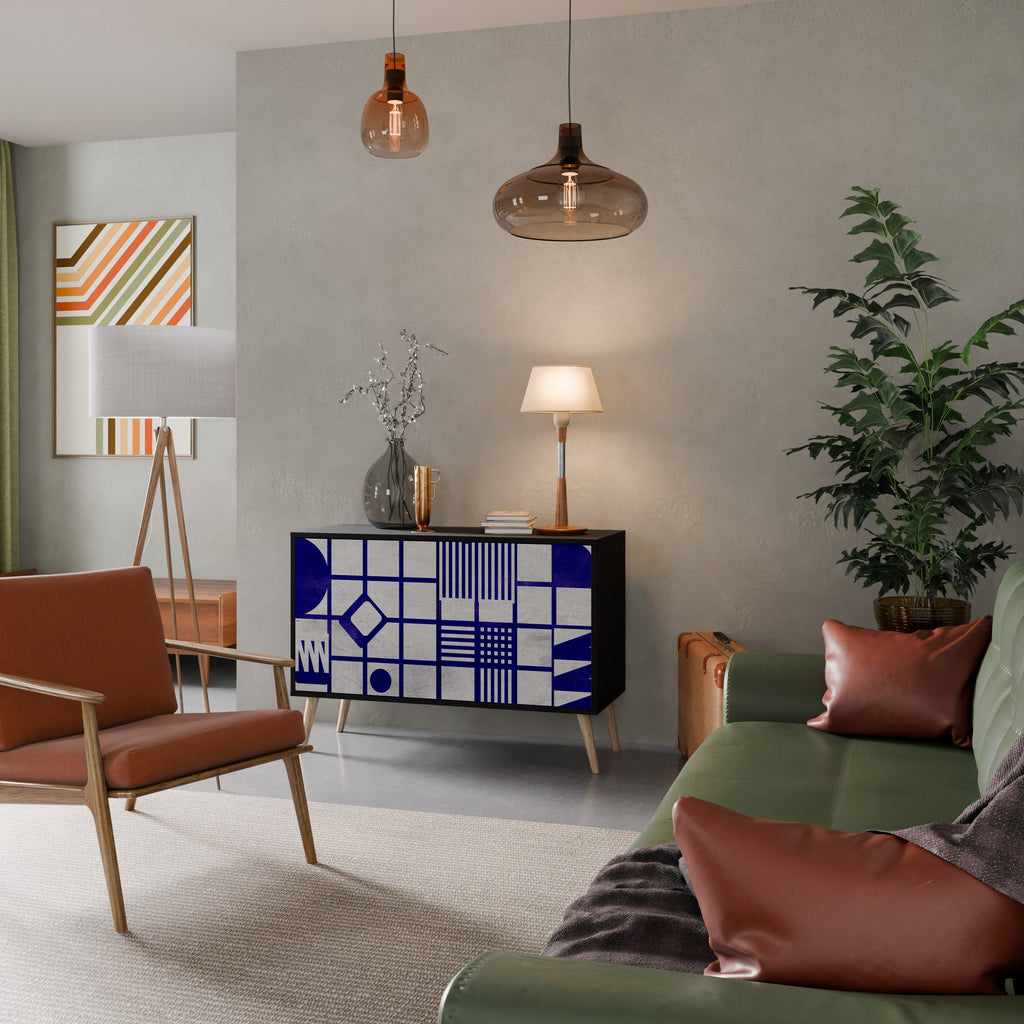 THE RIGHT PLACES Sideboard mit 2 Türen in Schwarz