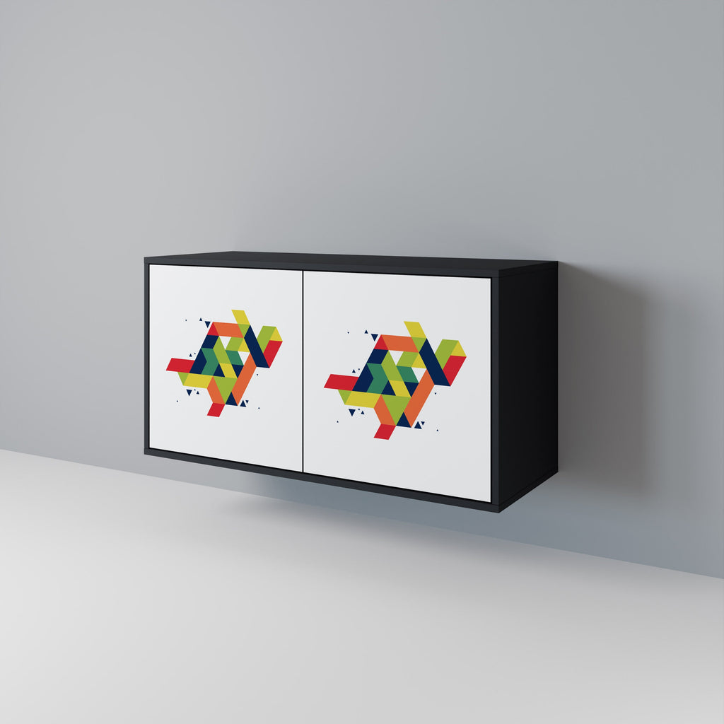 FUTURE SIGN Sideboard mit 2 Türen in Schwarz