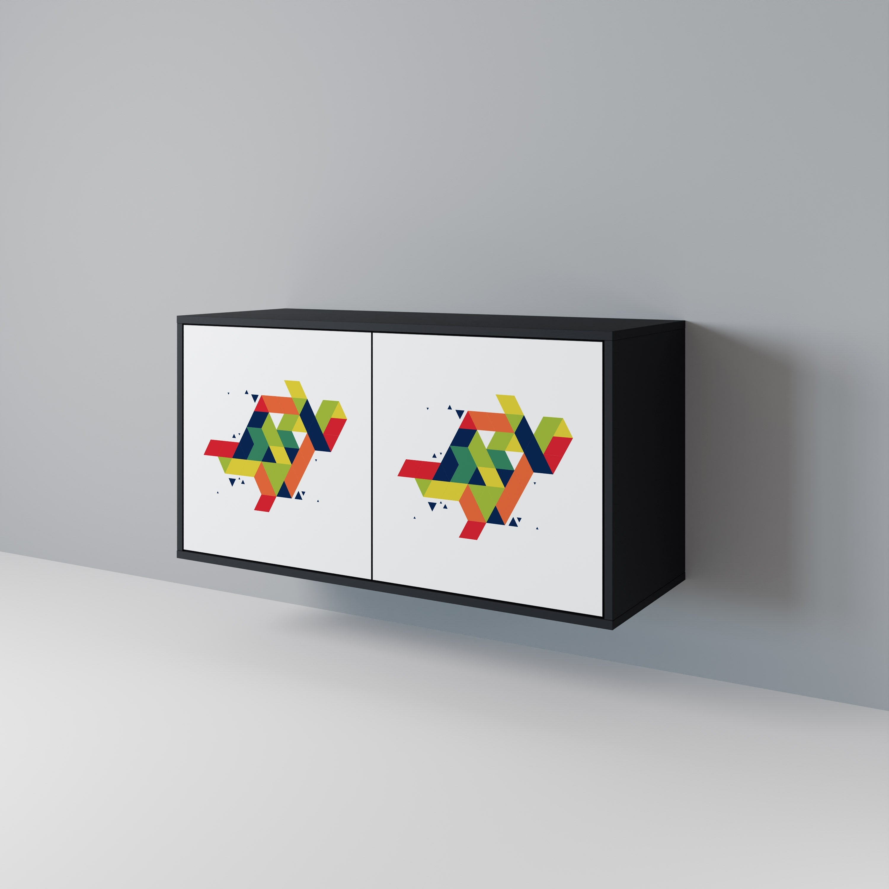 FUTURE SIGN Sideboard mit 2 Türen in Schwarz