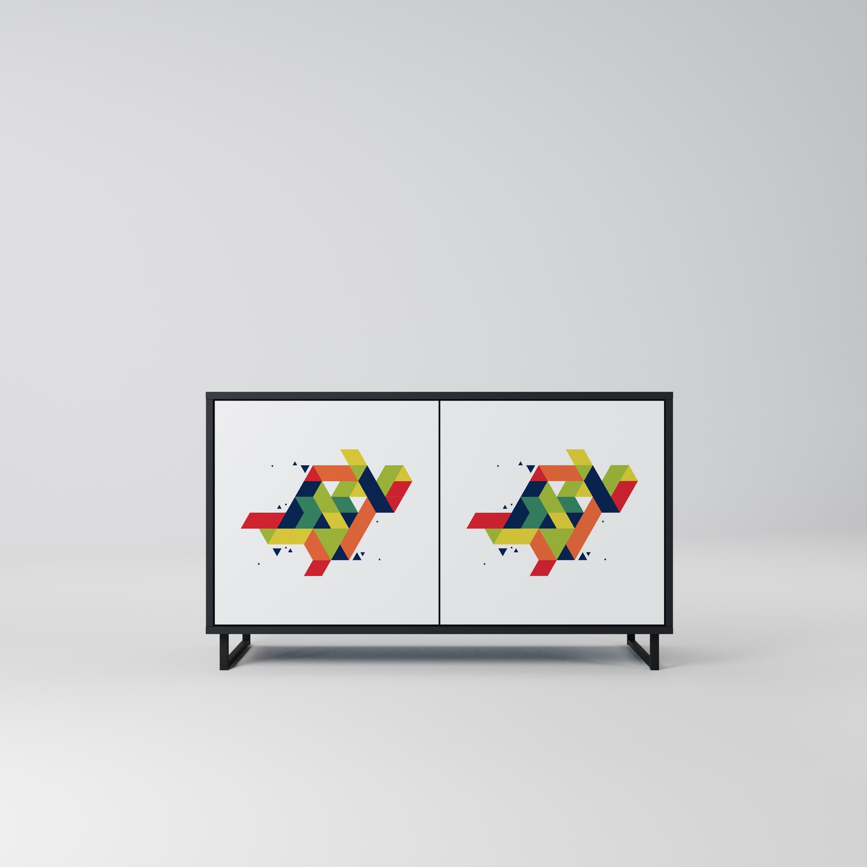 FUTURE SIGN Sideboard mit 2 Türen in Schwarz