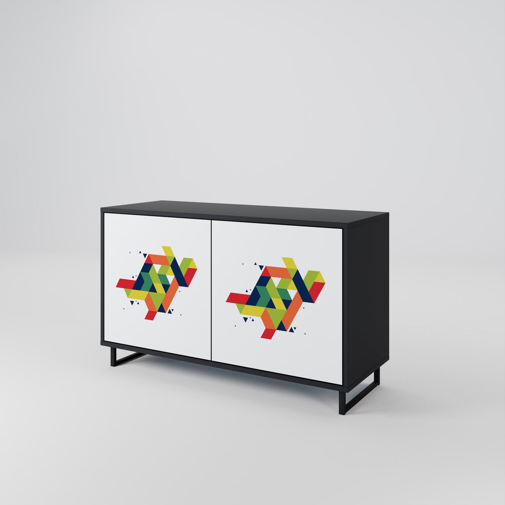 FUTURE SIGN Sideboard mit 2 Türen in Schwarz