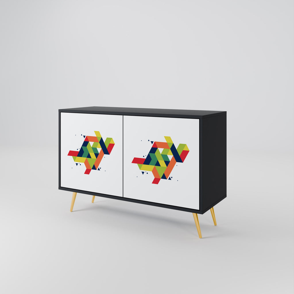 FUTURE SIGN Sideboard mit 2 Türen in Schwarz