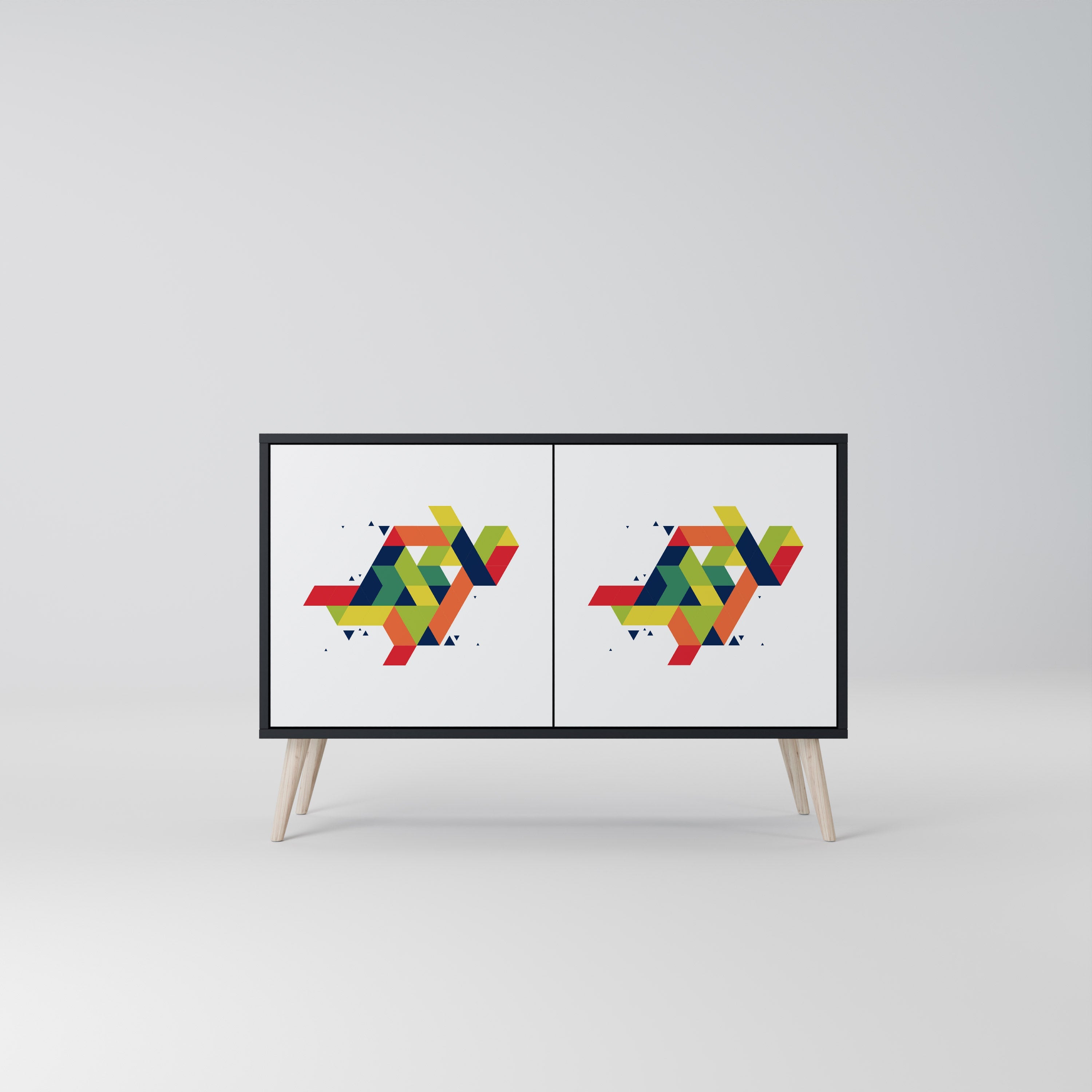 FUTURE SIGN Sideboard mit 2 Türen in Schwarz