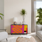 VIVID ART Sideboard mit 2 Türen in Schwarz