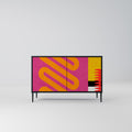 VIVID ART Sideboard mit 2 Türen in Schwarz