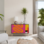 VIVID ART Sideboard mit 2 Türen in Schwarz
