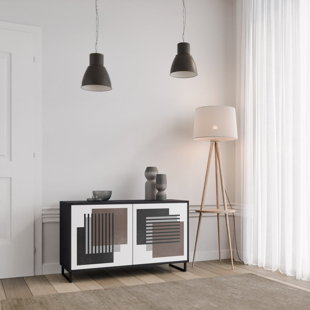 SHADOW SYNCHRONY Sideboard mit 2 Türen in Schwarz