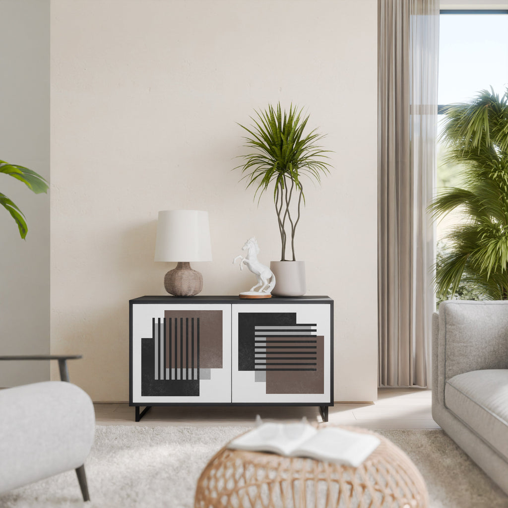 SHADOW SYNCHRONY Sideboard mit 2 Türen in Schwarz