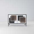 SHADOW SYNCHRONY Sideboard mit 2 Türen in Schwarz