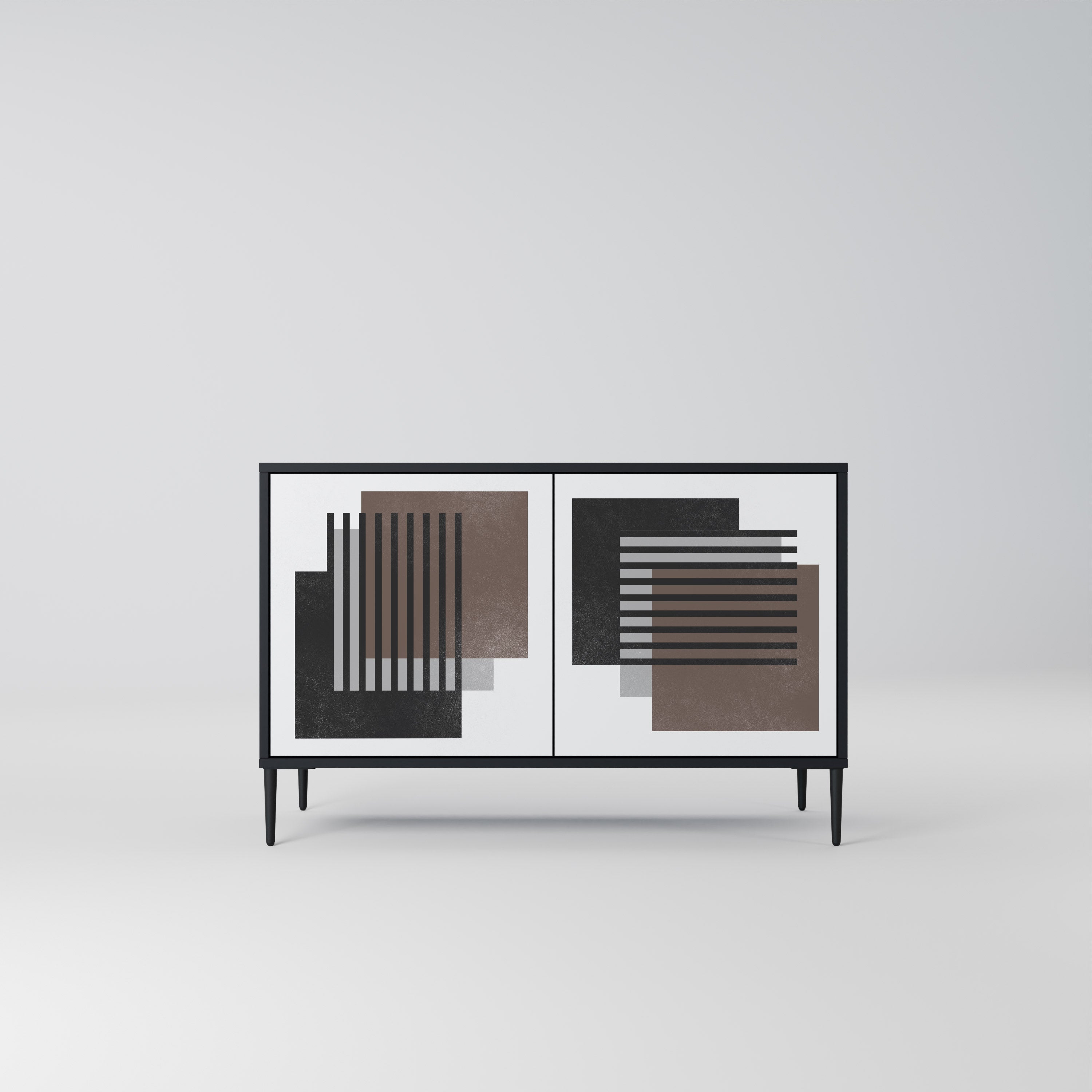 SHADOW SYNCHRONY Sideboard mit 2 Türen in Schwarz