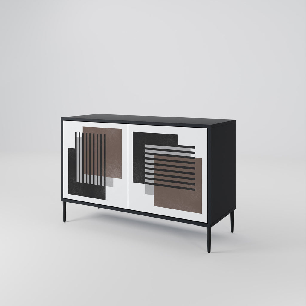 SHADOW SYNCHRONY Sideboard mit 2 Türen in Schwarz
