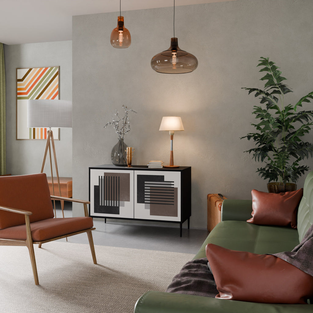 SHADOW SYNCHRONY Sideboard mit 2 Türen in Schwarz