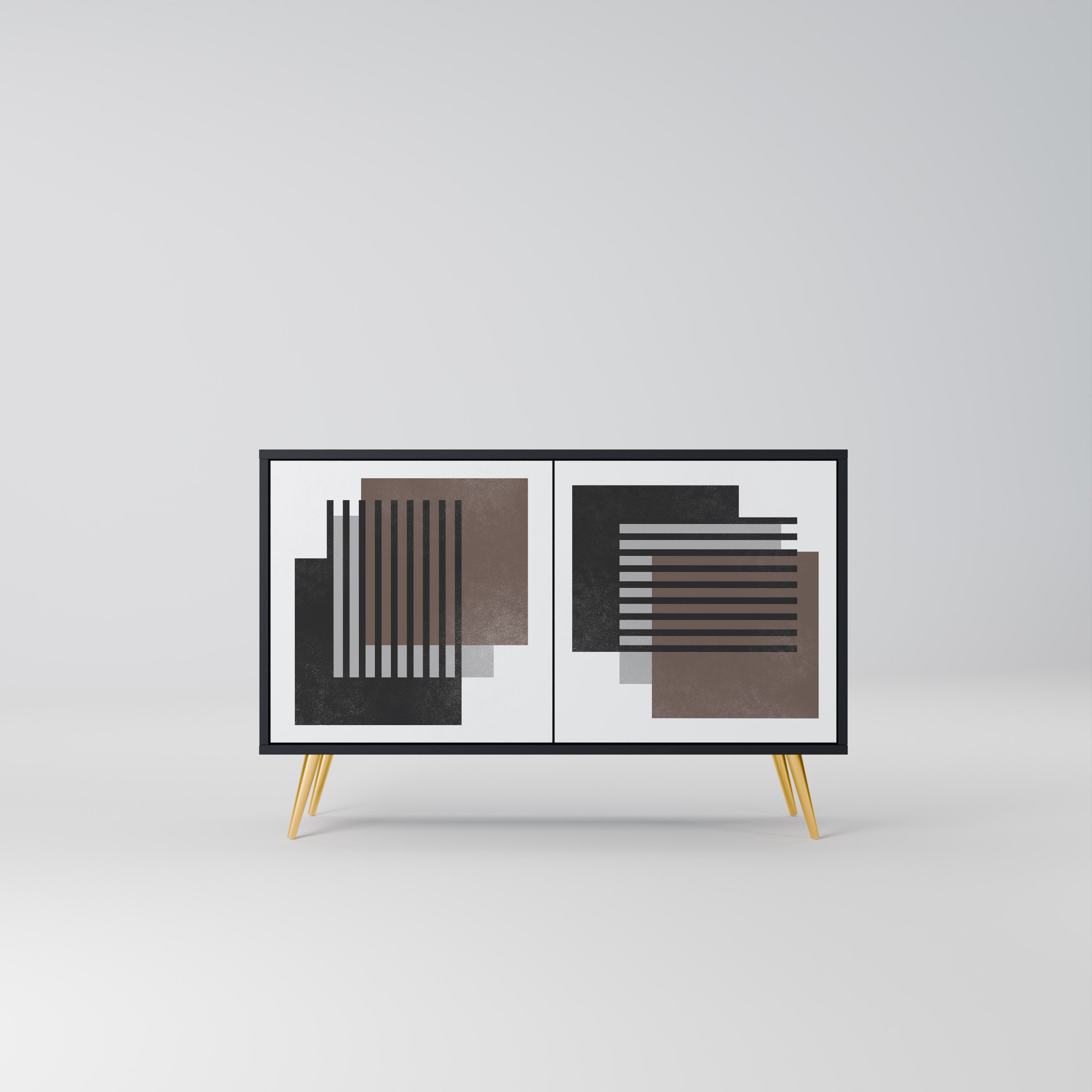 SHADOW SYNCHRONY Sideboard mit 2 Türen in Schwarz