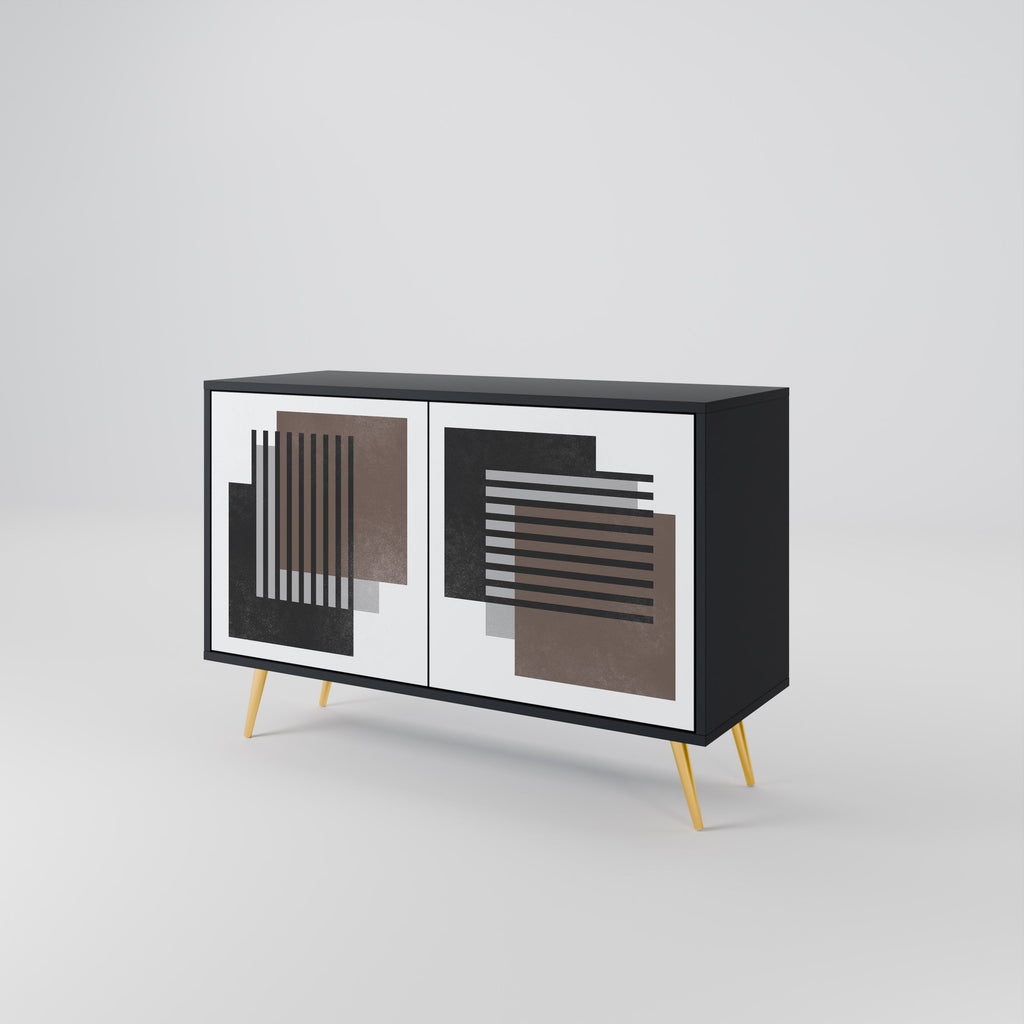 SHADOW SYNCHRONY Sideboard mit 2 Türen in Schwarz