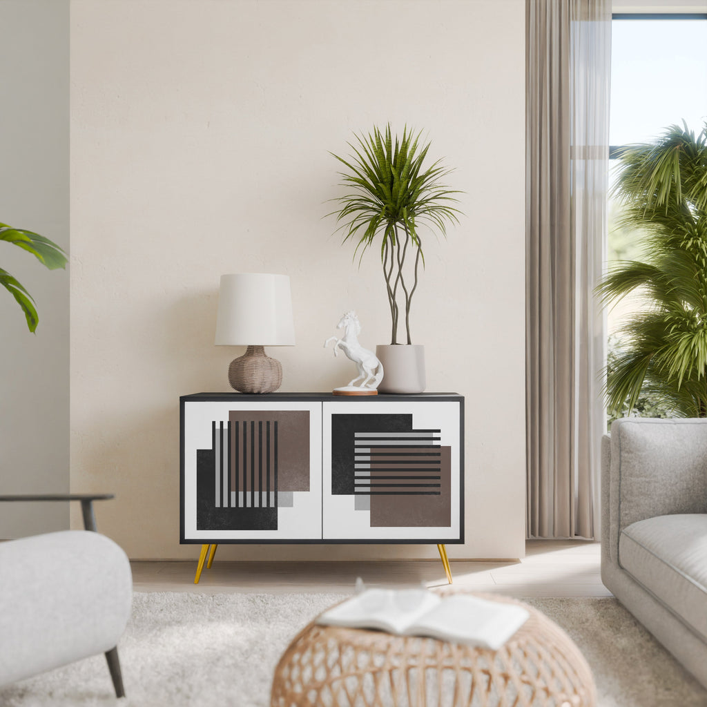 SHADOW SYNCHRONY Sideboard mit 2 Türen in Schwarz