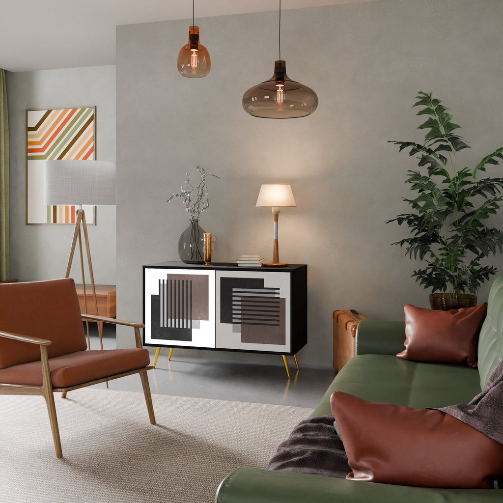 SHADOW SYNCHRONY Sideboard mit 2 Türen in Schwarz