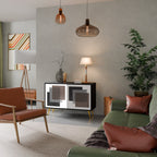 SHADOW SYNCHRONY Sideboard mit 2 Türen in Schwarz