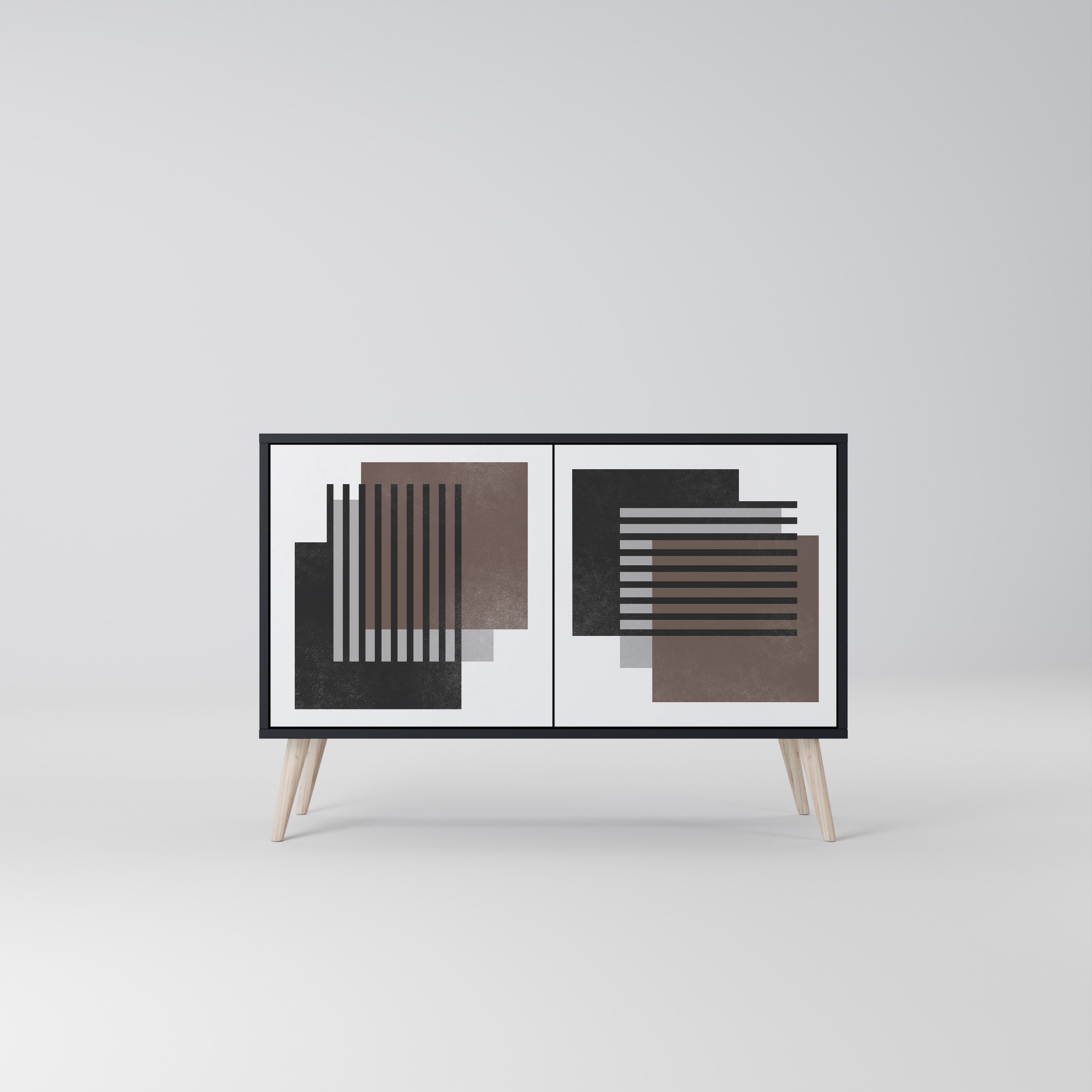 SHADOW SYNCHRONY Sideboard mit 2 Türen in Schwarz