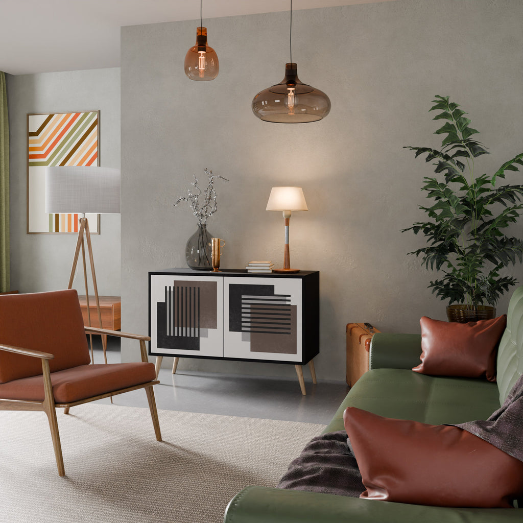 SHADOW SYNCHRONY Sideboard mit 2 Türen in Schwarz