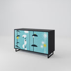 PATHS TO HAPPINESS Sideboard mit 2 Türen in Schwarz
