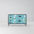 PATHS TO HAPPINESS Sideboard mit 2 Türen in Schwarz