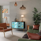 PATHS TO HAPPINESS Sideboard mit 2 Türen in Schwarz