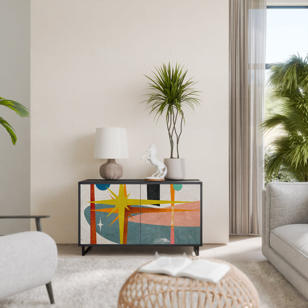 INTERSTELLAR VIBES Sideboard mit 2 Türen in Schwarz