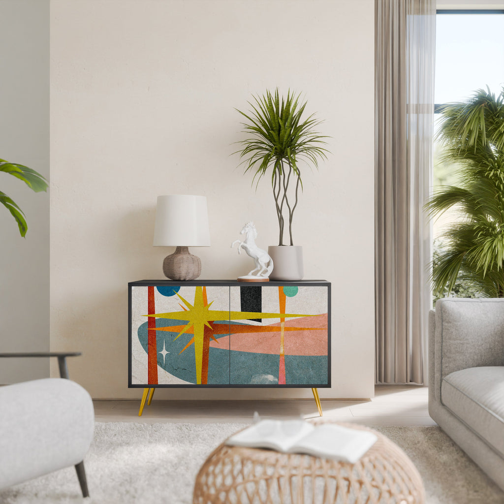 INTERSTELLAR VIBES Sideboard mit 2 Türen in Schwarz