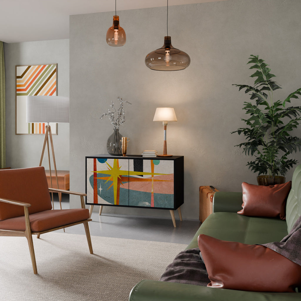 INTERSTELLAR VIBES Sideboard mit 2 Türen in Schwarz