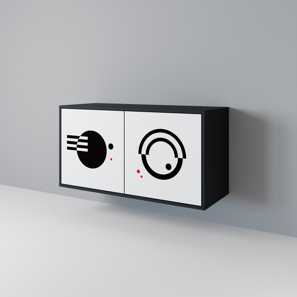 BLACK AND WHITE COMBINATION 2-Door Sideboard