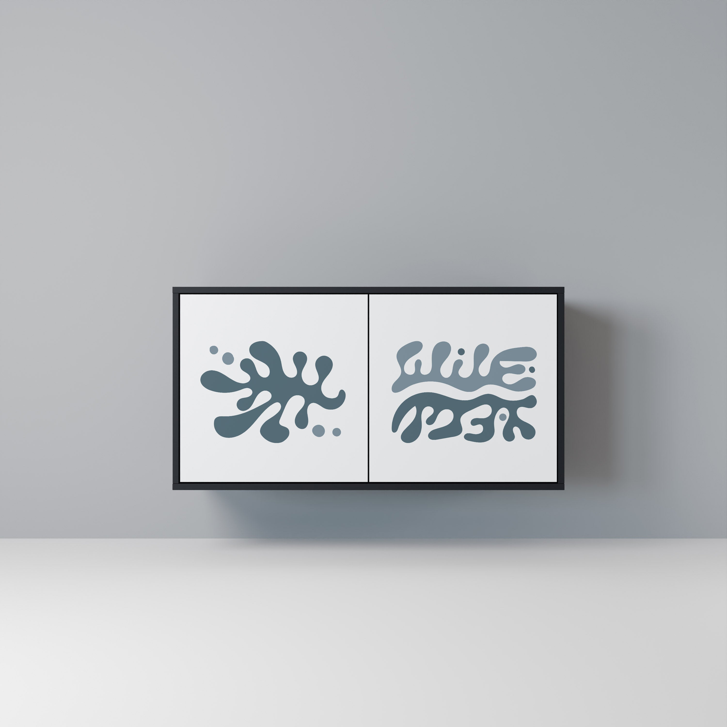 WONDERLAND VEGETATION Sideboard mit 2 Türen in Schwarz