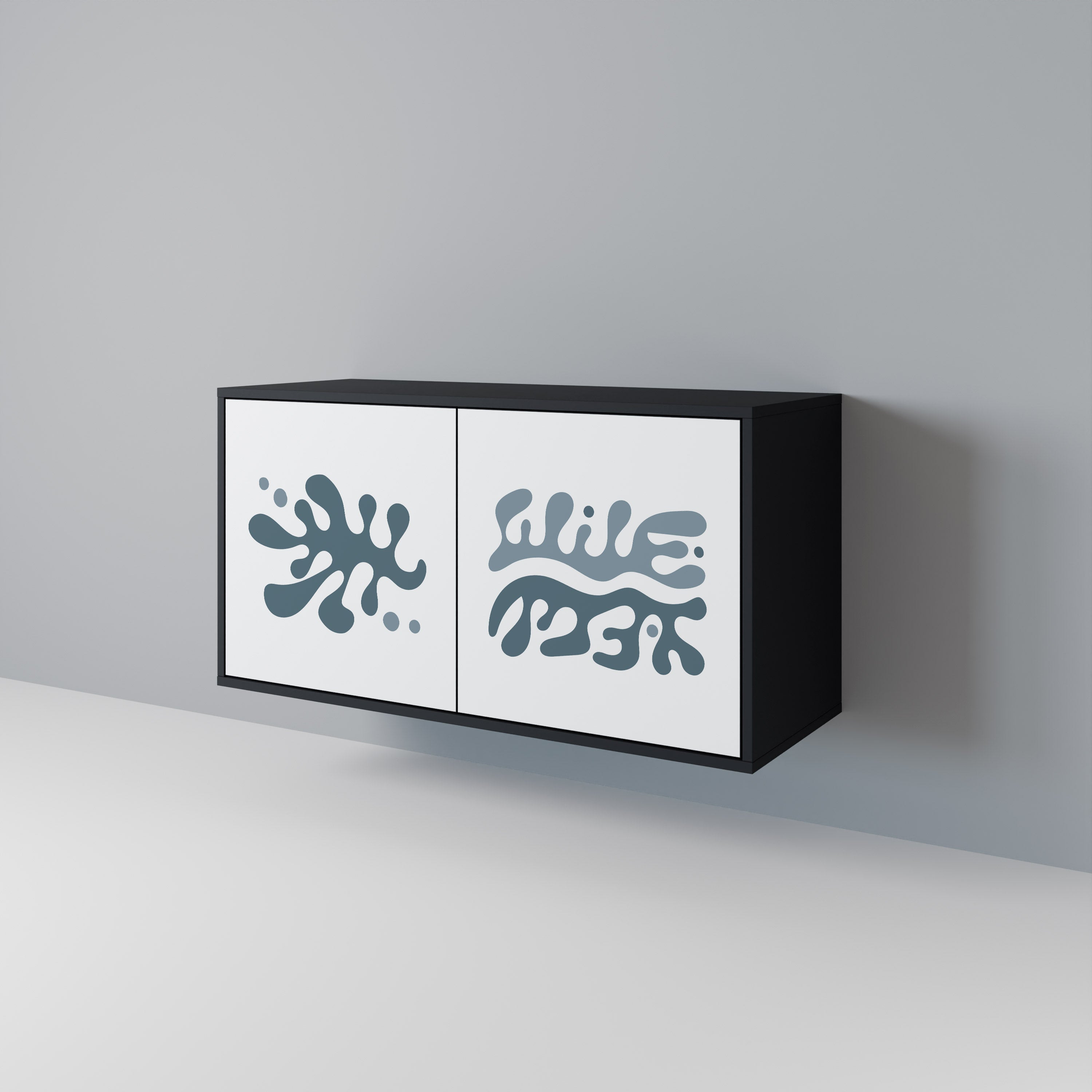 WONDERLAND VEGETATION Sideboard mit 2 Türen in Schwarz