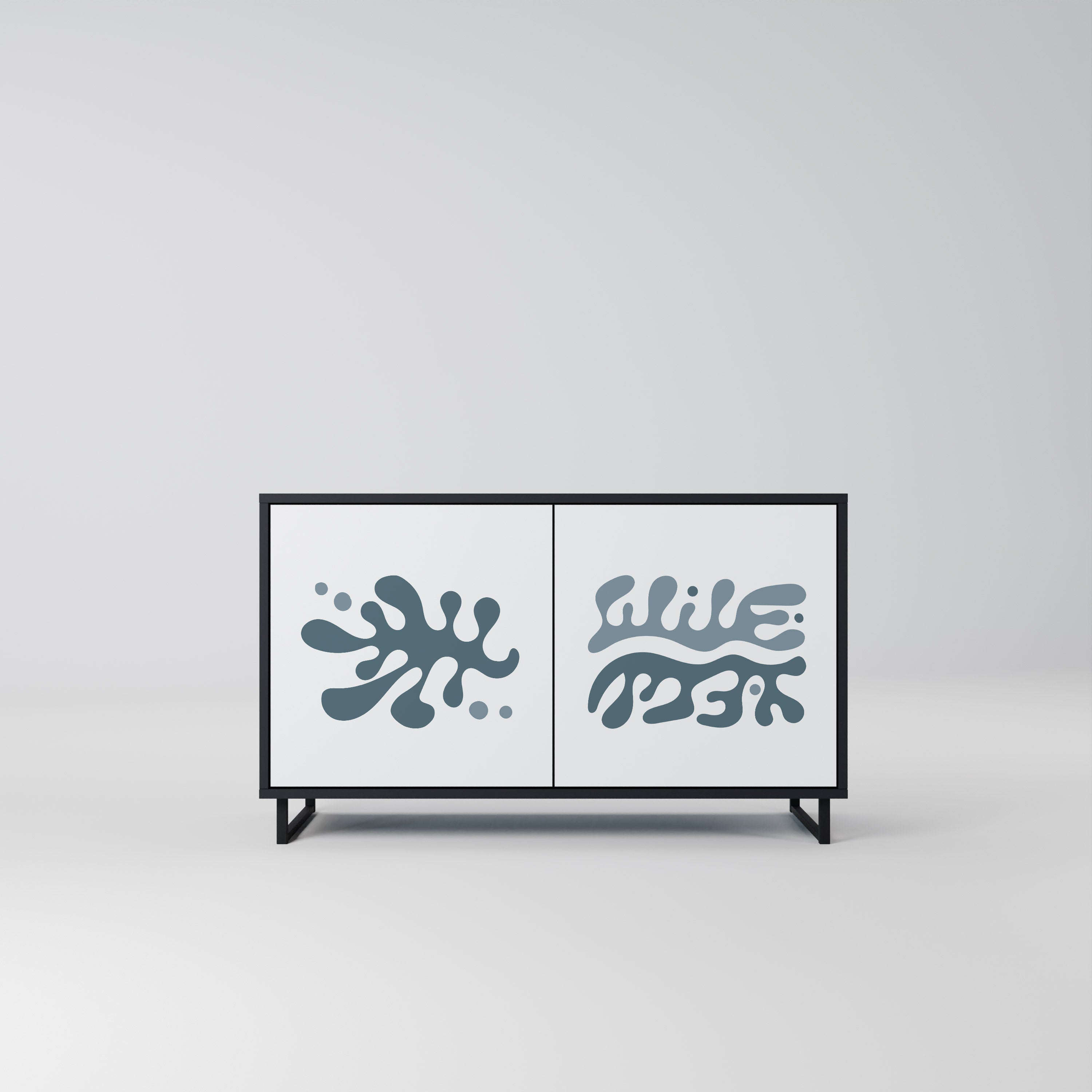 WONDERLAND VEGETATION Sideboard mit 2 Türen in Schwarz