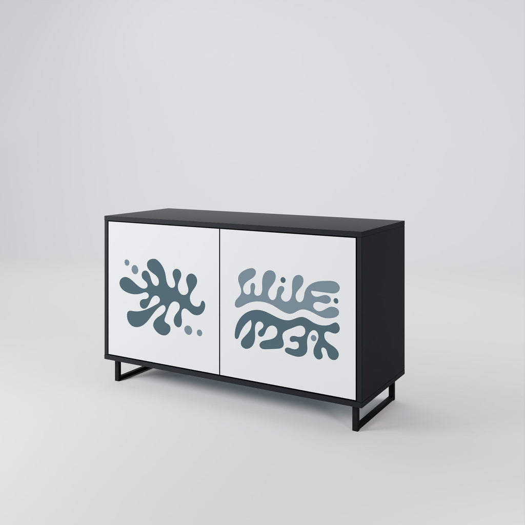 WONDERLAND VEGETATION Sideboard mit 2 Türen in Schwarz