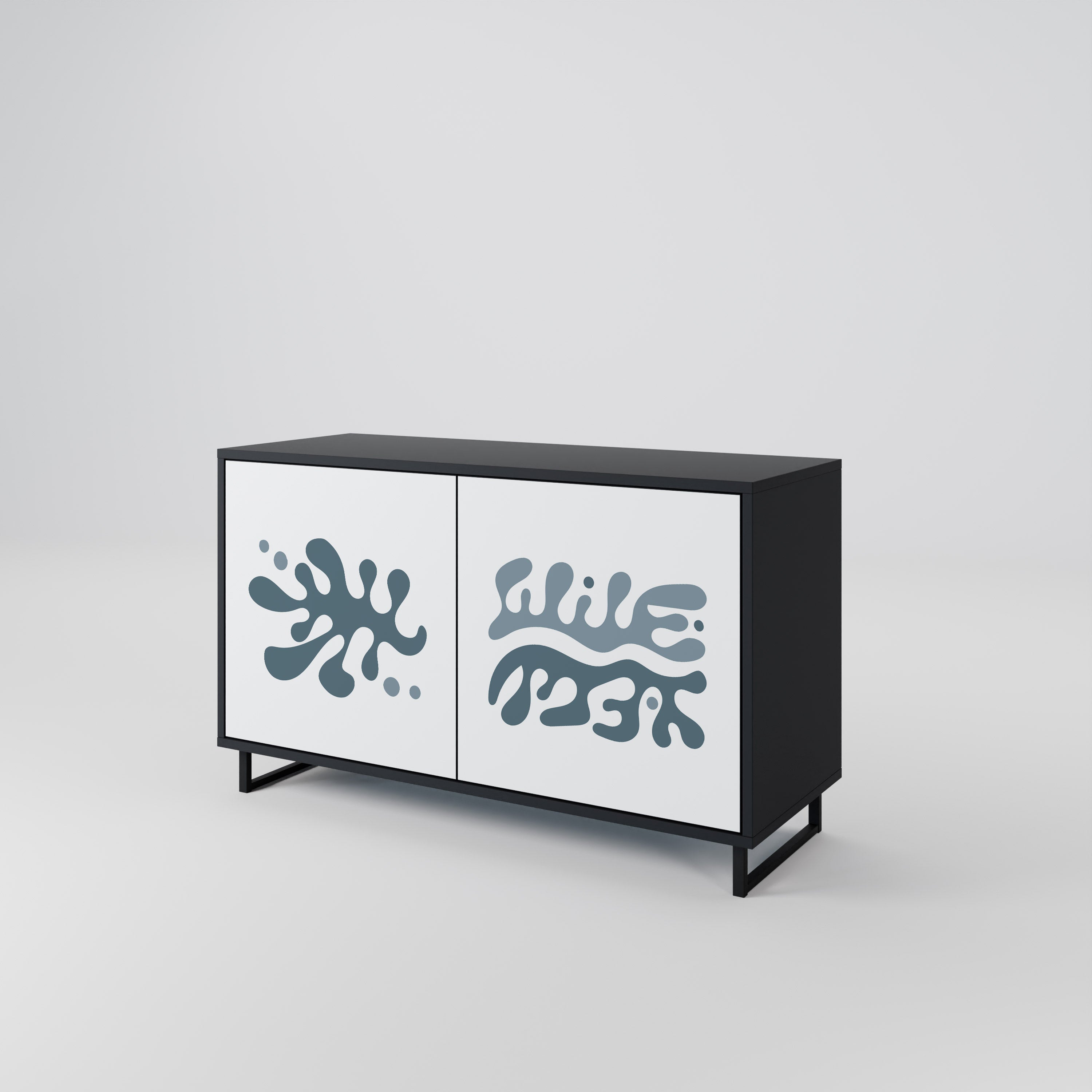 WONDERLAND VEGETATION Sideboard mit 2 Türen in Schwarz