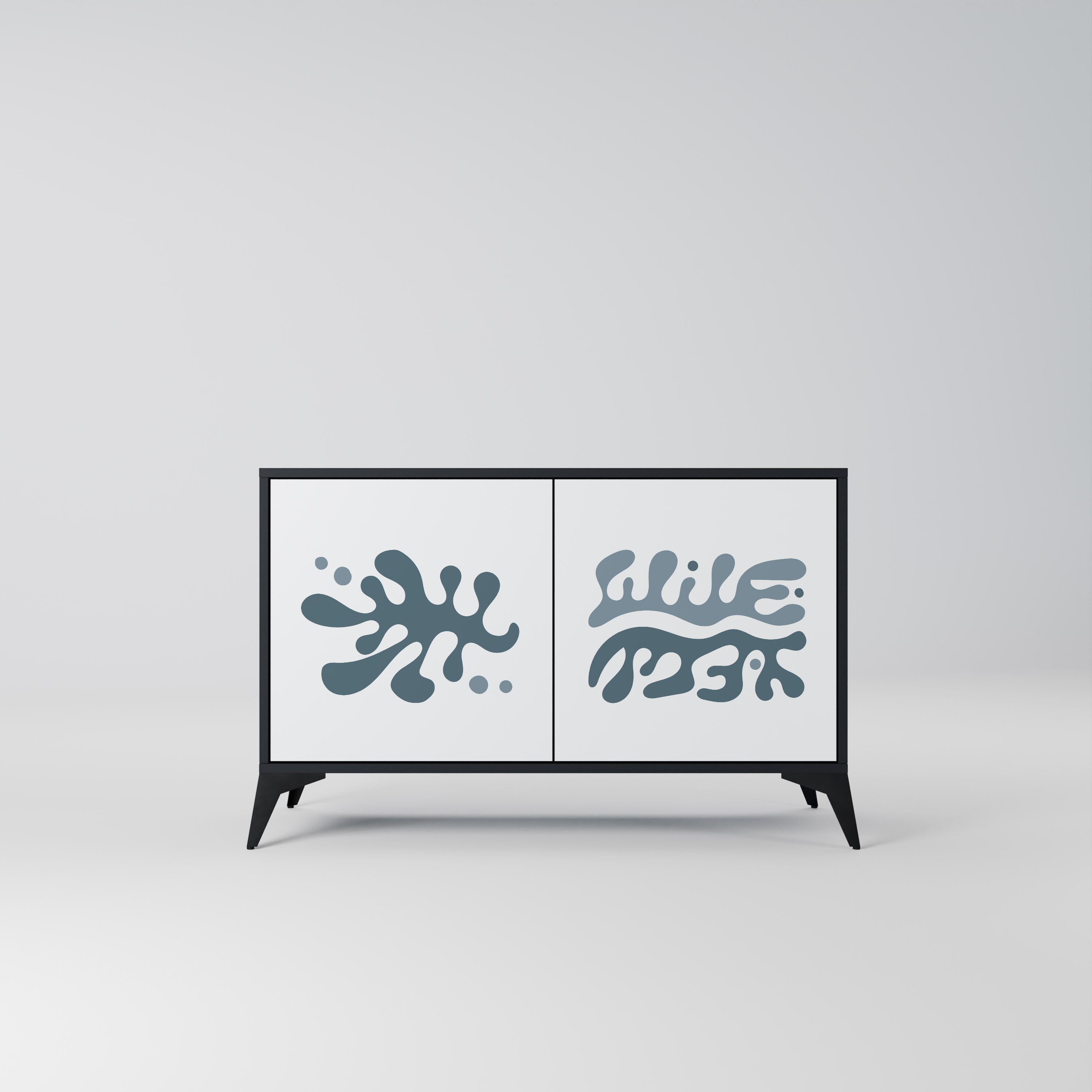 WONDERLAND VEGETATION Sideboard mit 2 Türen in Schwarz