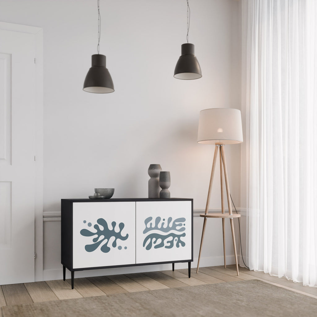 WONDERLAND VEGETATION Sideboard mit 2 Türen in Schwarz