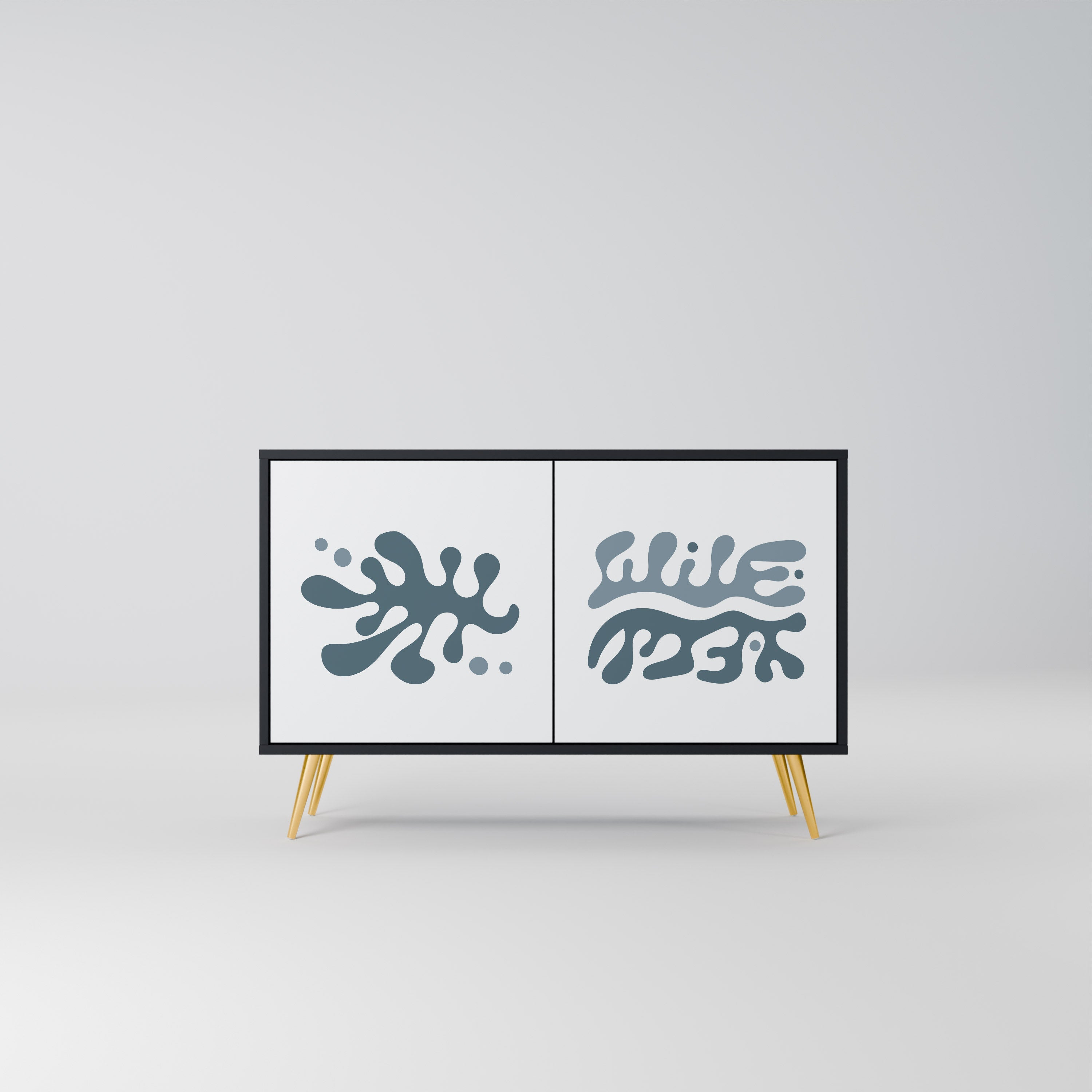 WONDERLAND VEGETATION Sideboard mit 2 Türen in Schwarz