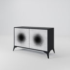 BLACK HOLE Sideboard mit 2 Türen in Schwarz