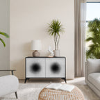 BLACK HOLE Sideboard mit 2 Türen in Schwarz