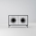 BLACK HOLE Sideboard mit 2 Türen in Schwarz