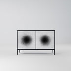 BLACK HOLE Sideboard mit 2 Türen in Schwarz